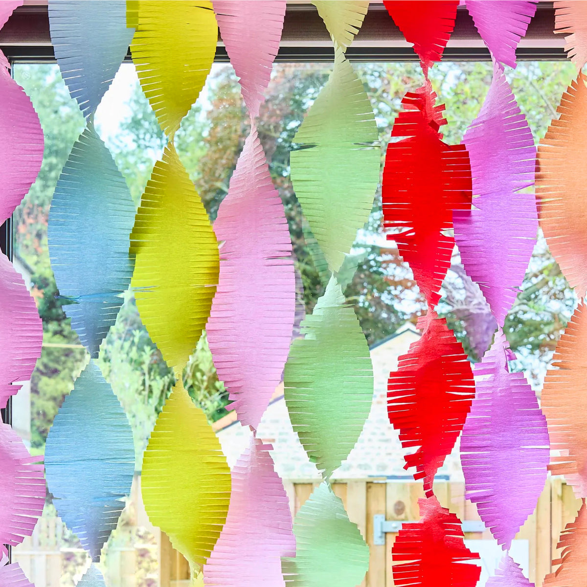 Colourful Crepe Paper Streamers x 8