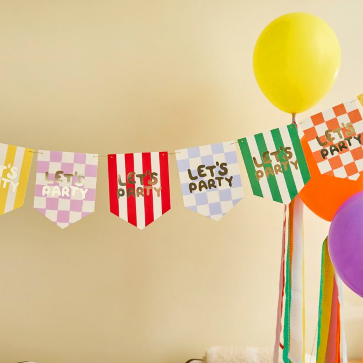 Colourful Let's Party Bunting