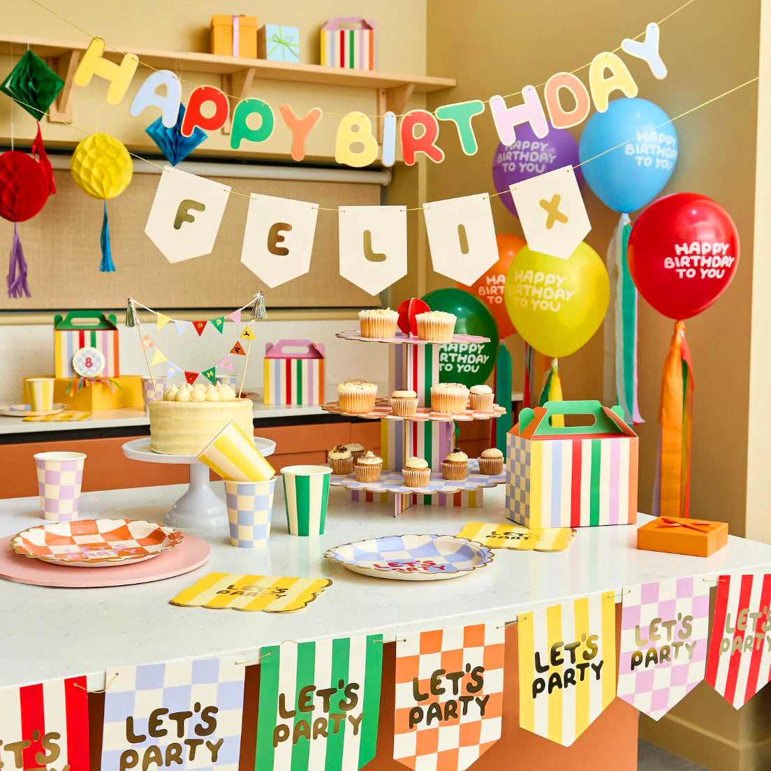 Colourful Let's Party Bunting