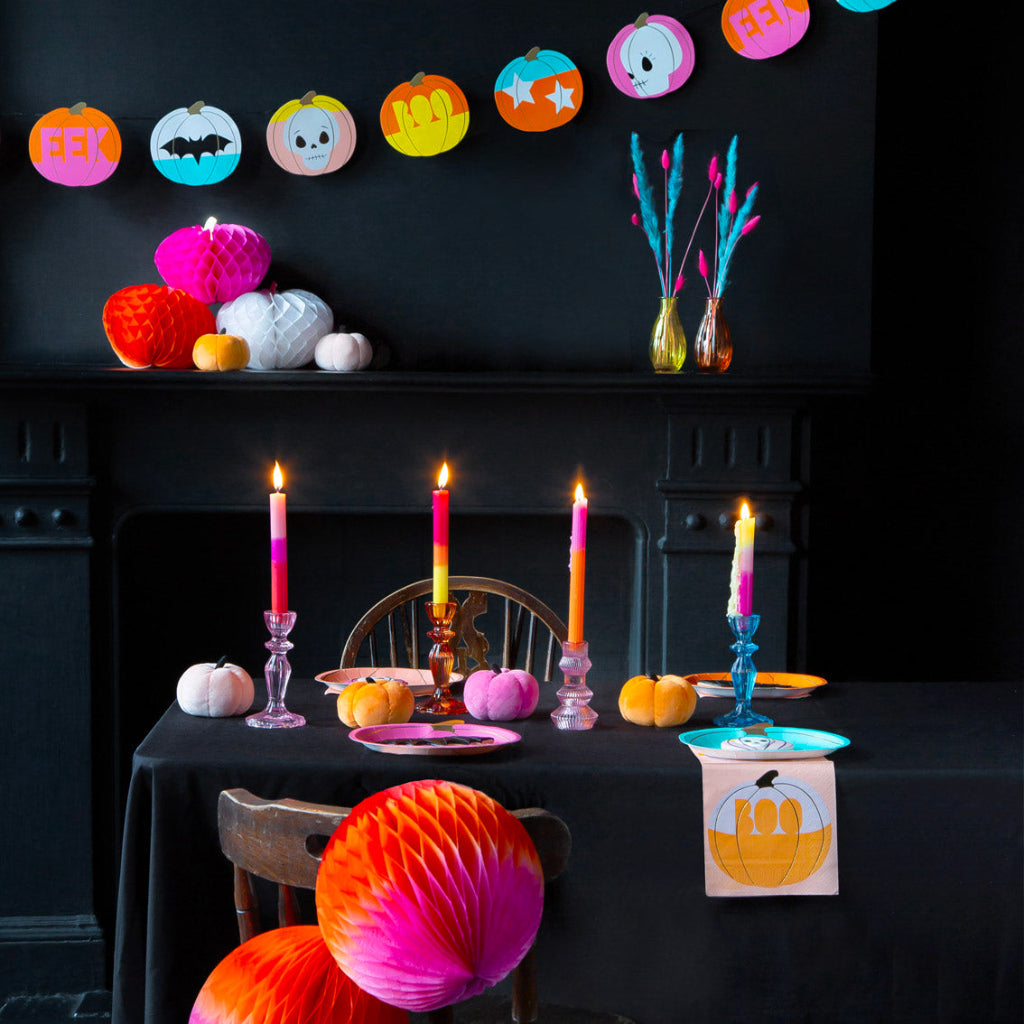 Halloween Pumpkins, Skulls and Bats Garland