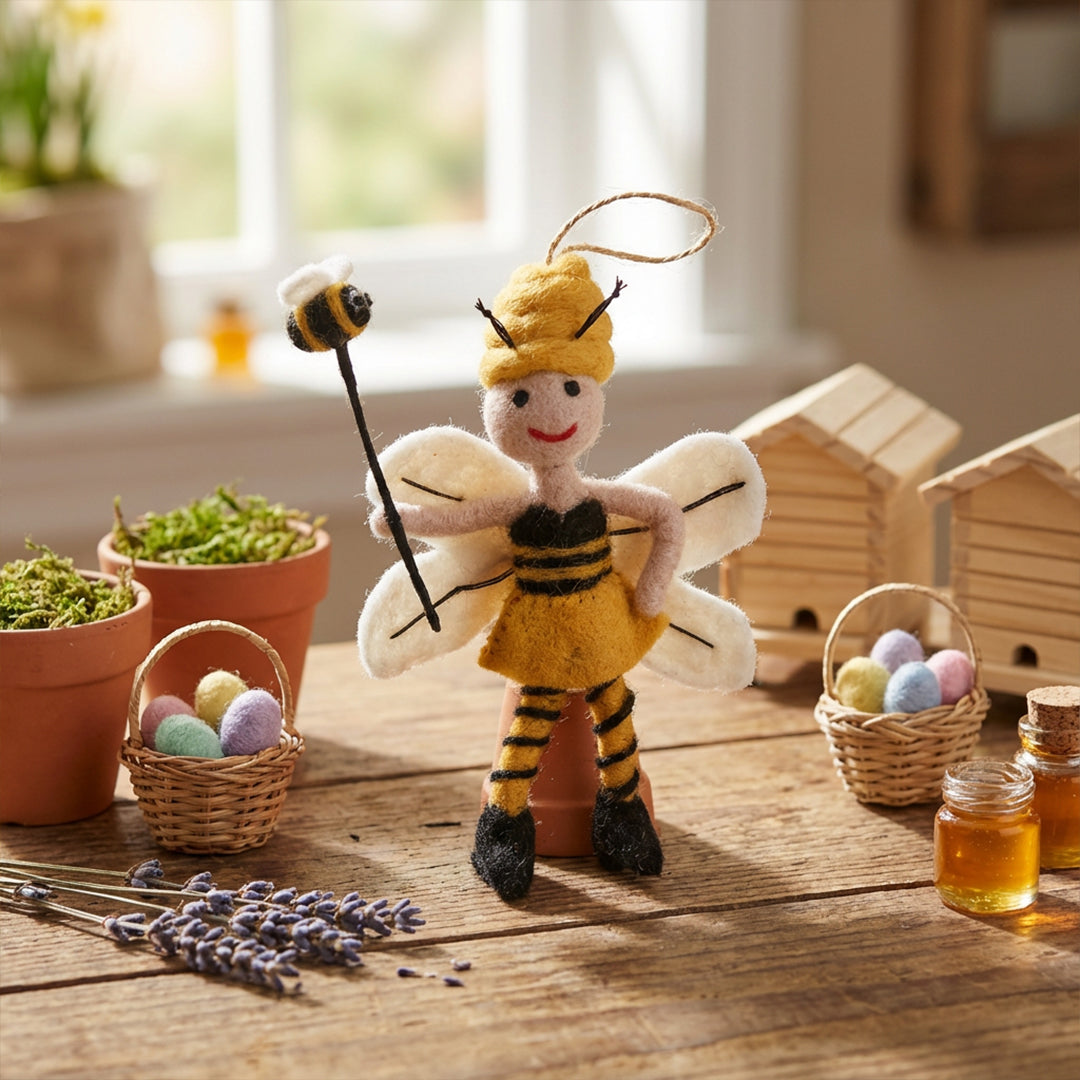 Felt So Good Bumblebee Fairy Hanging Decoration
