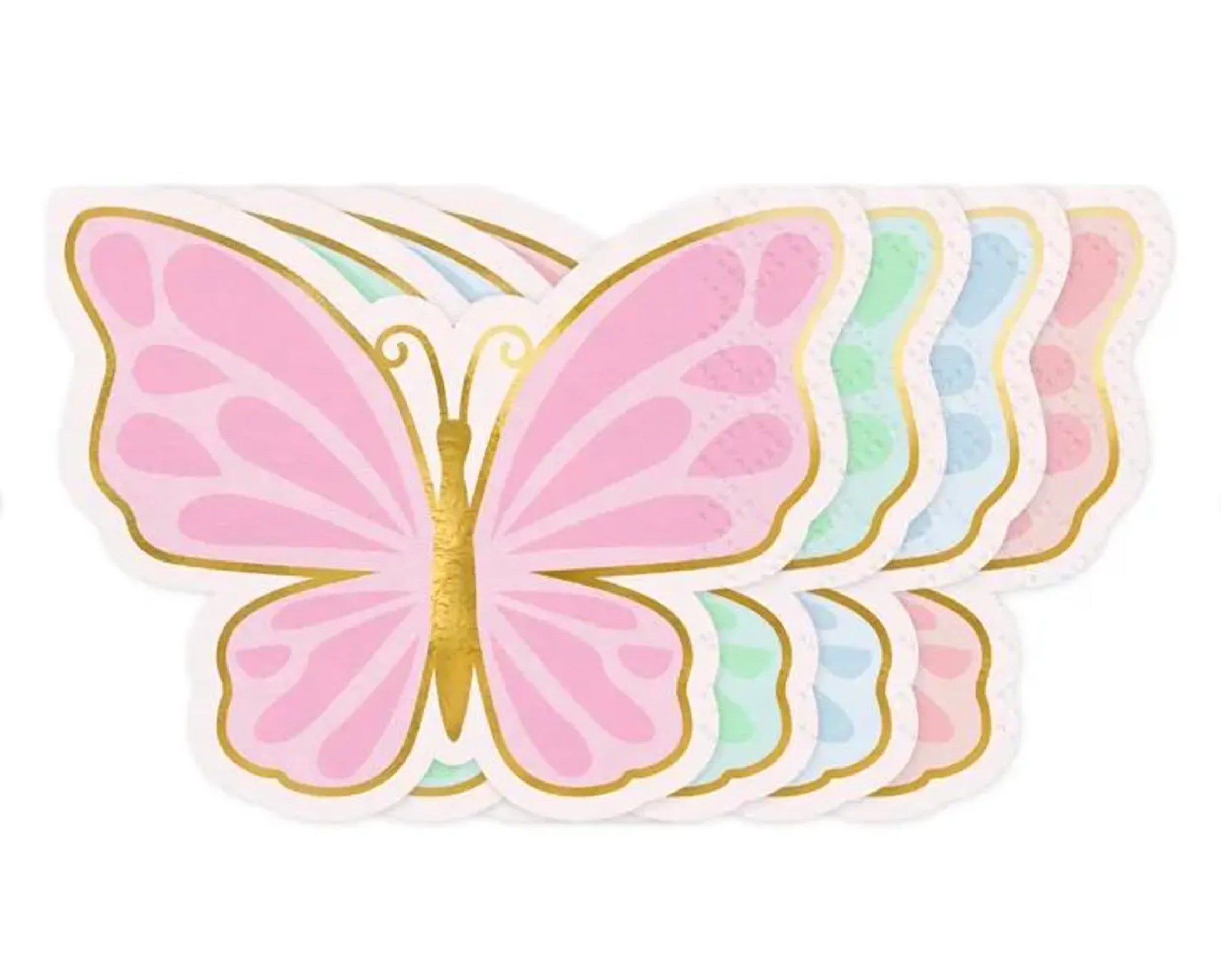 Pastel Butterfly Napkins x 12