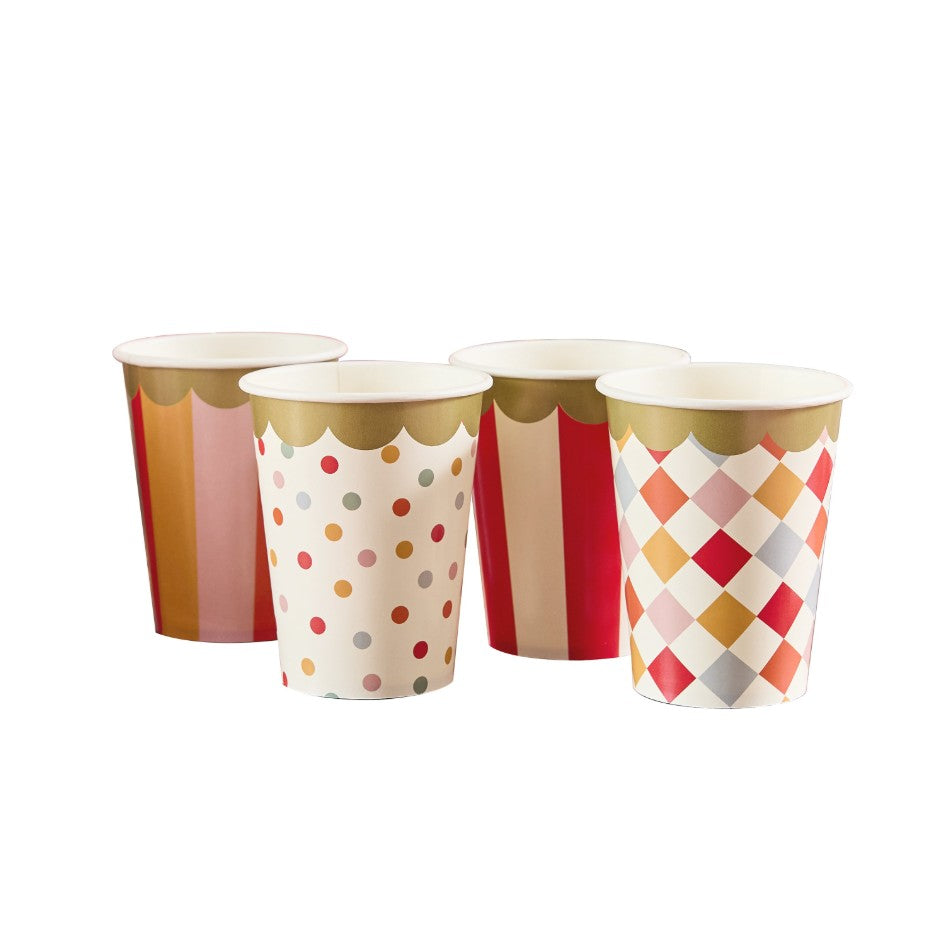 Colourful Party Cups x 8