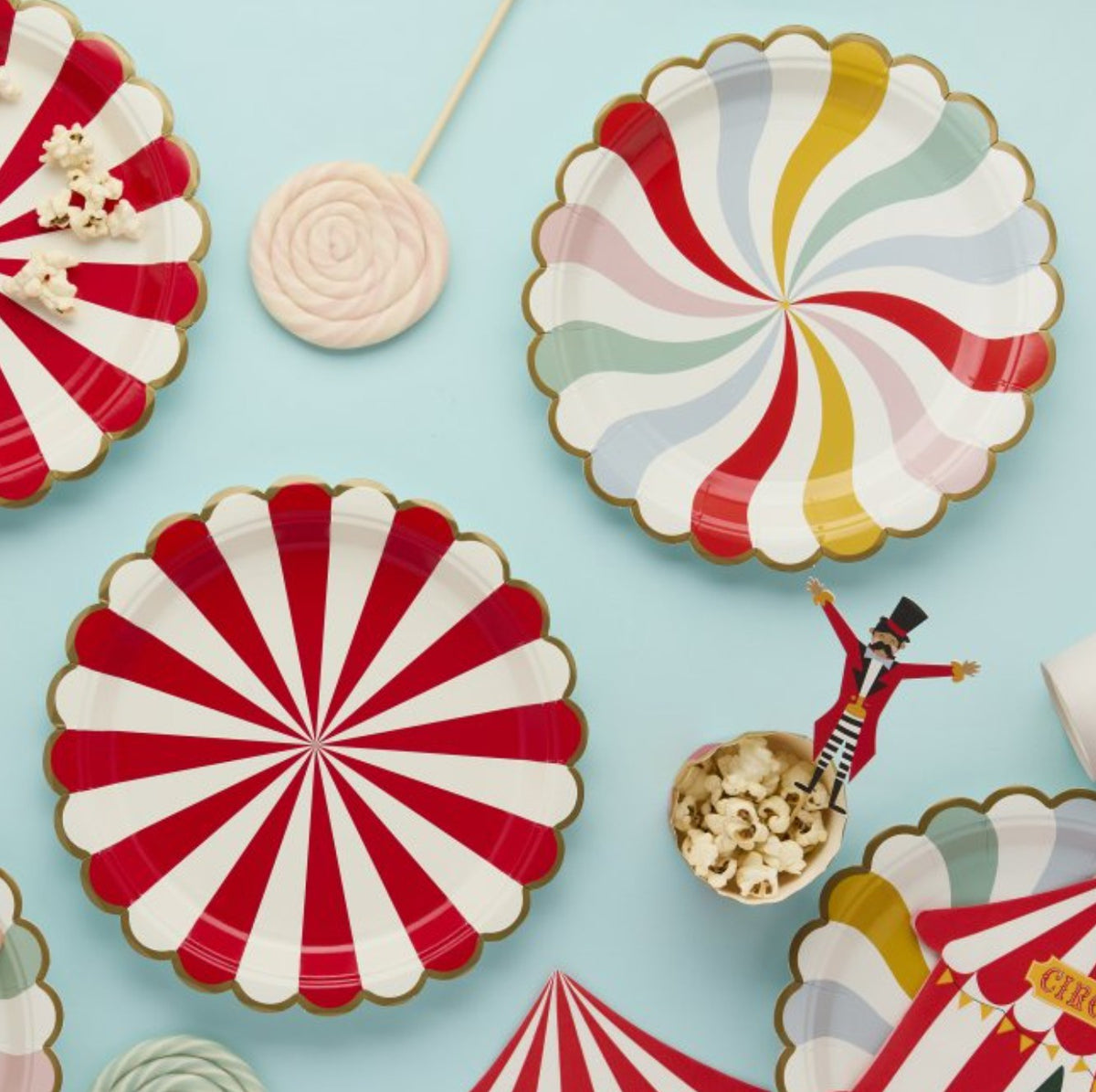 Colourful Party Plates x 8