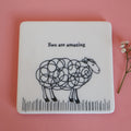East of India 'Ewe Are Amazing' Porcelain Square Coaster
