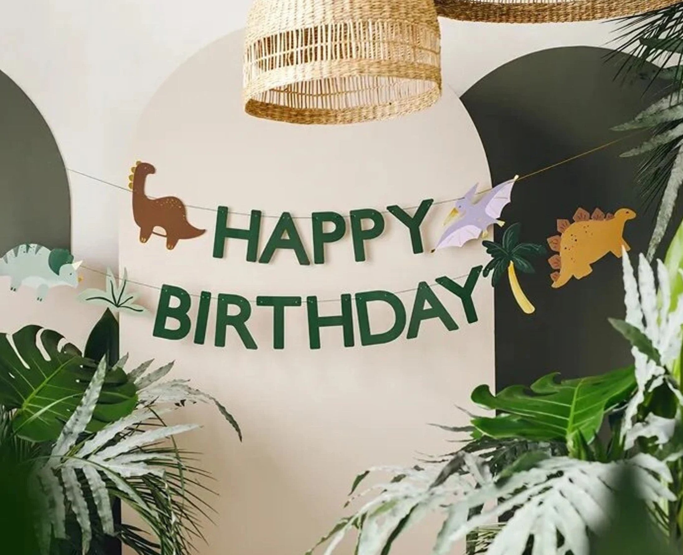 Dinosaur Happy Birthday Banner