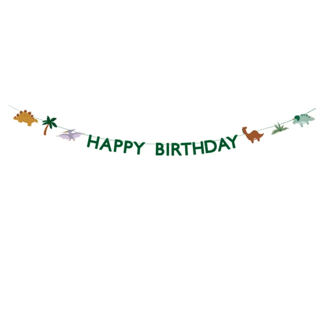 Dinosaur Happy Birthday Banner