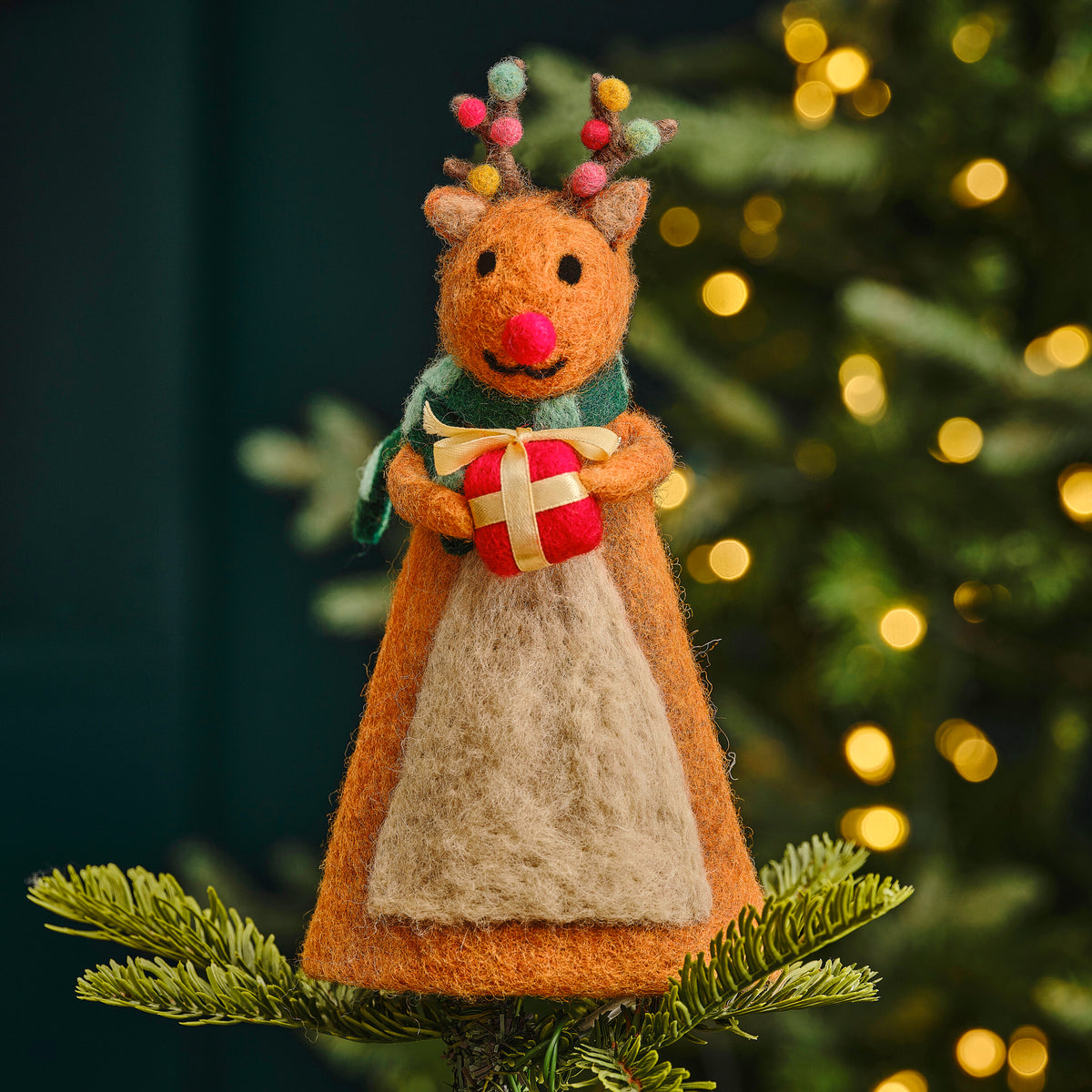 Felt Reindeer Christmas Tree Topper