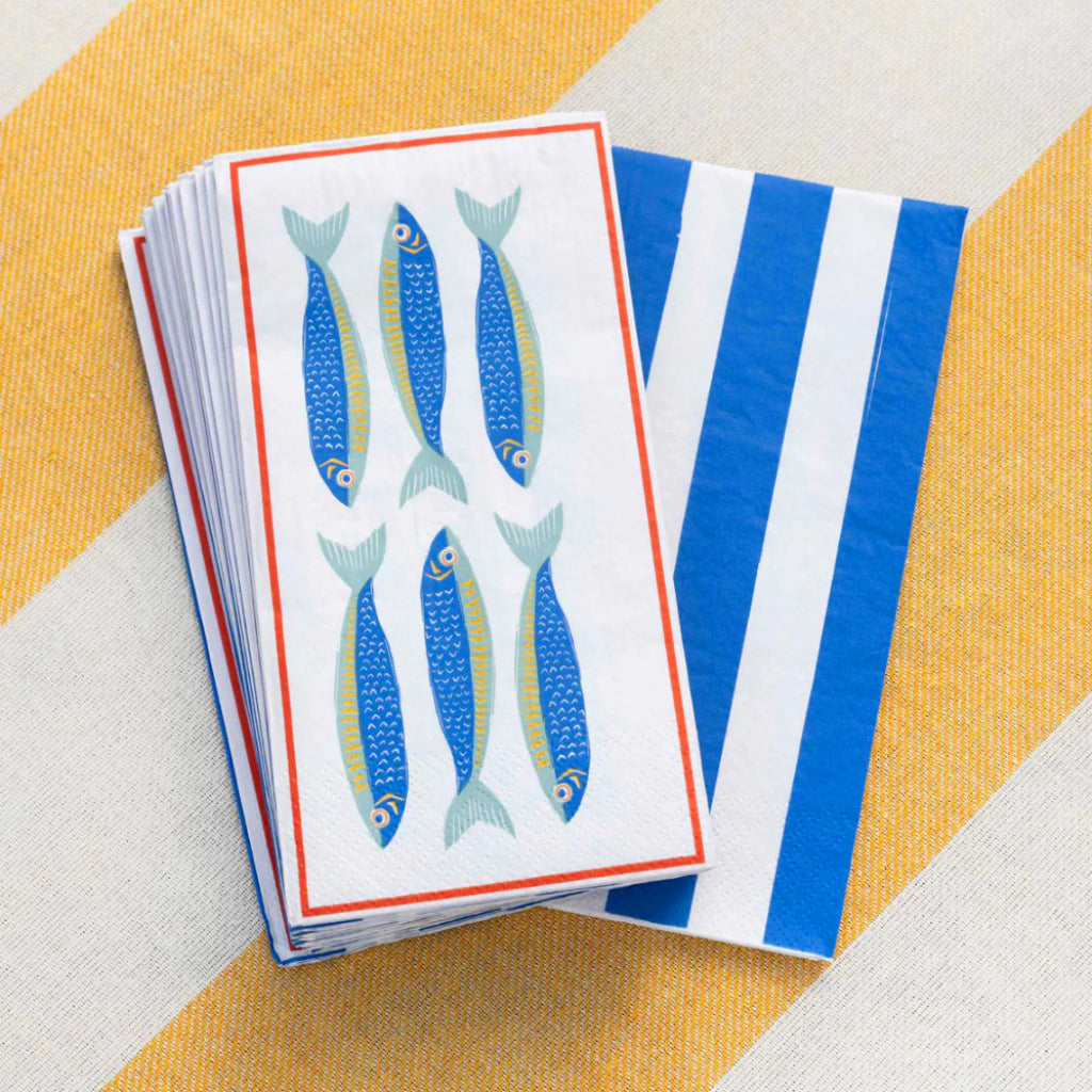 Sardine Print Paper Napkins x 16
