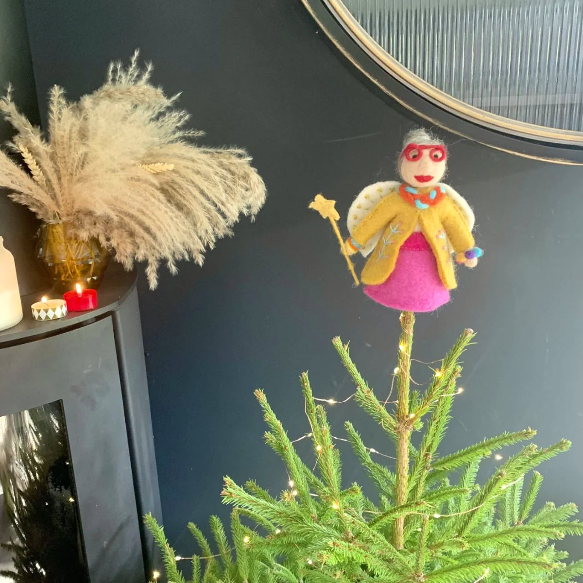 Funky Felt Fairy Godmother Christmas Tree Topper