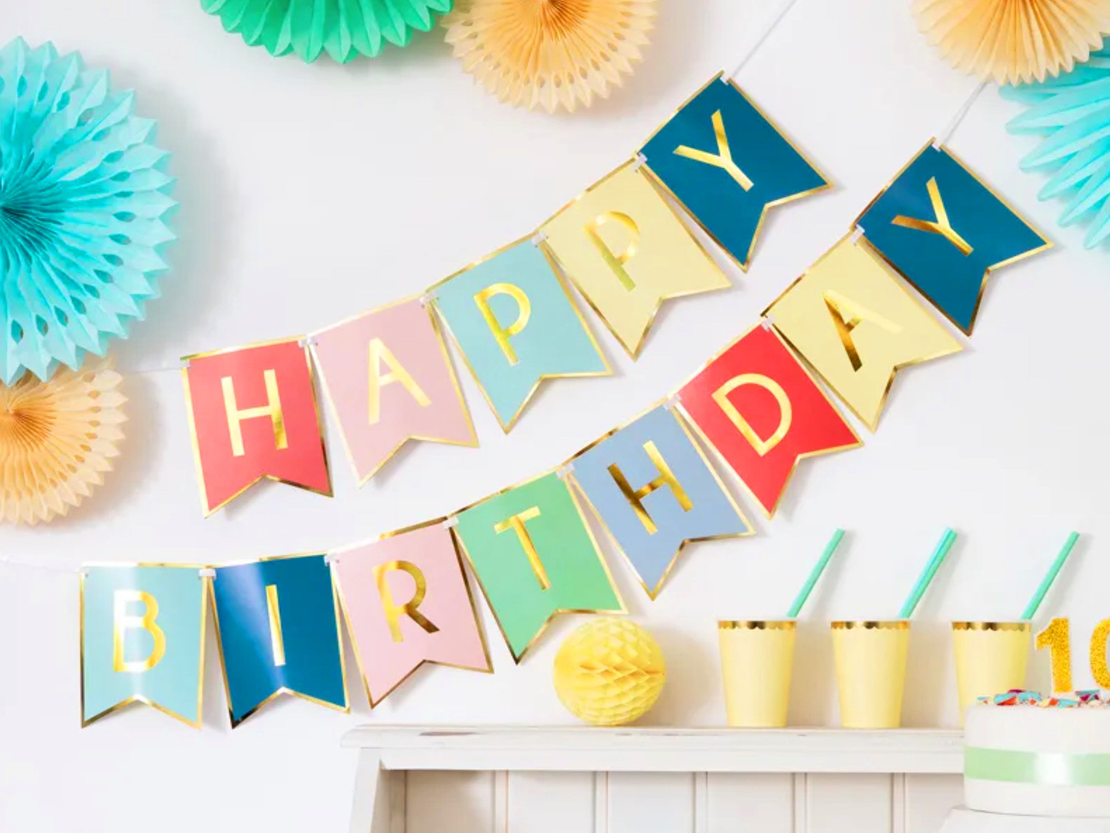 Colourful Happy Birthday Banner