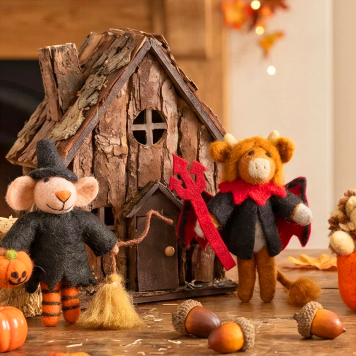 Highland Cow Halloween Devil Hanging Decoration