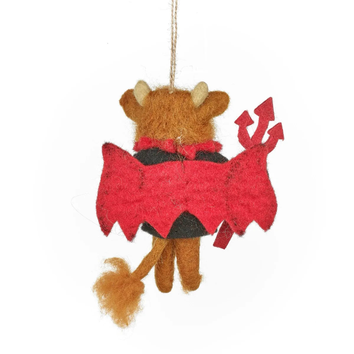 Highland Cow Halloween Devil Hanging Decoration