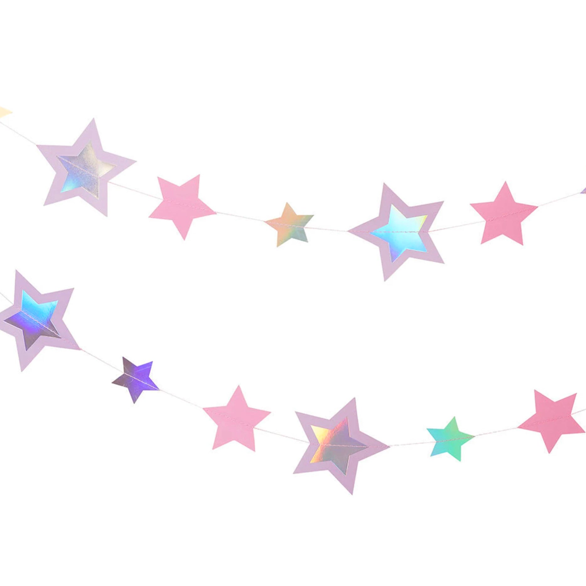 Iridescent Trailing Stars Garland