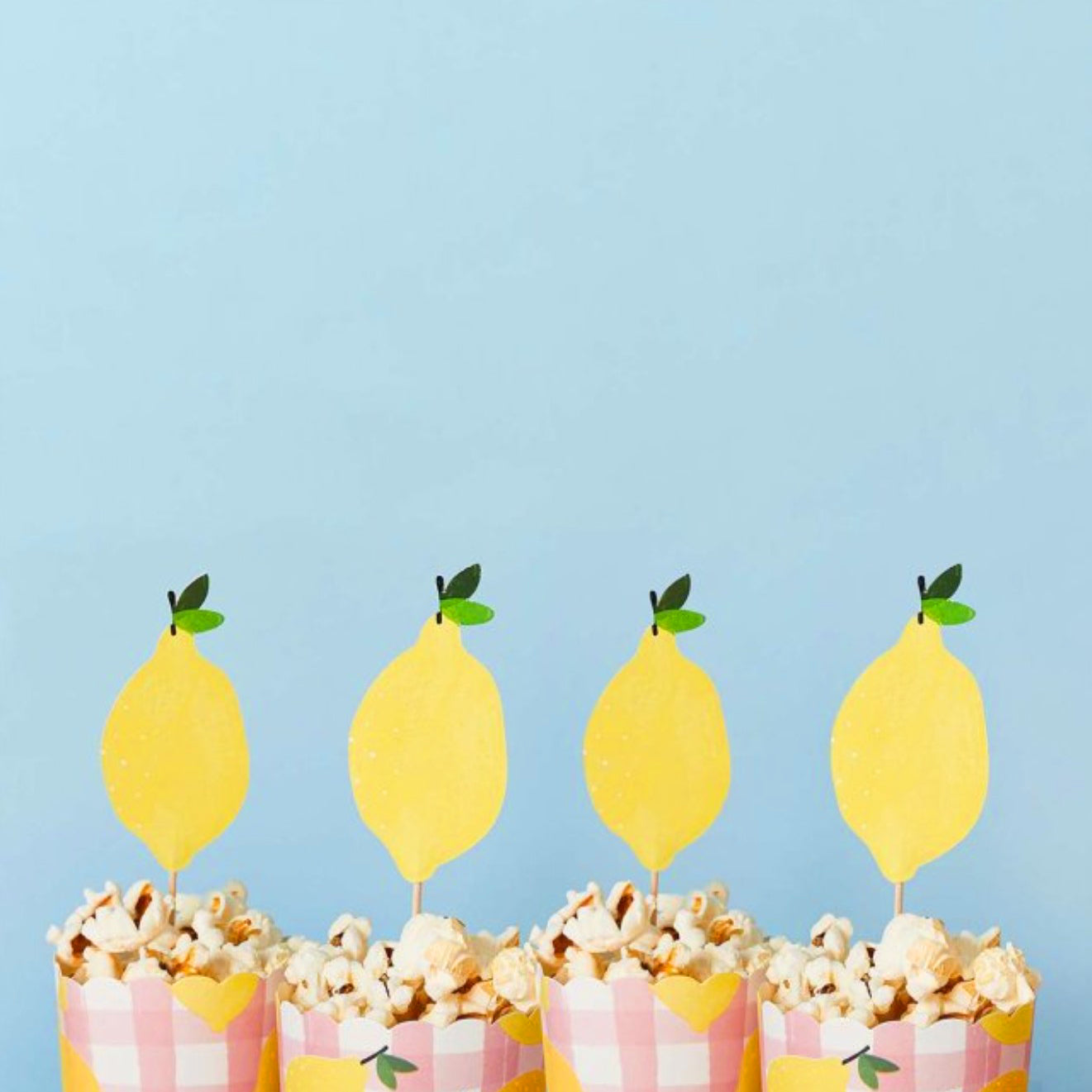 Lemon Shaped Food Picks x 12