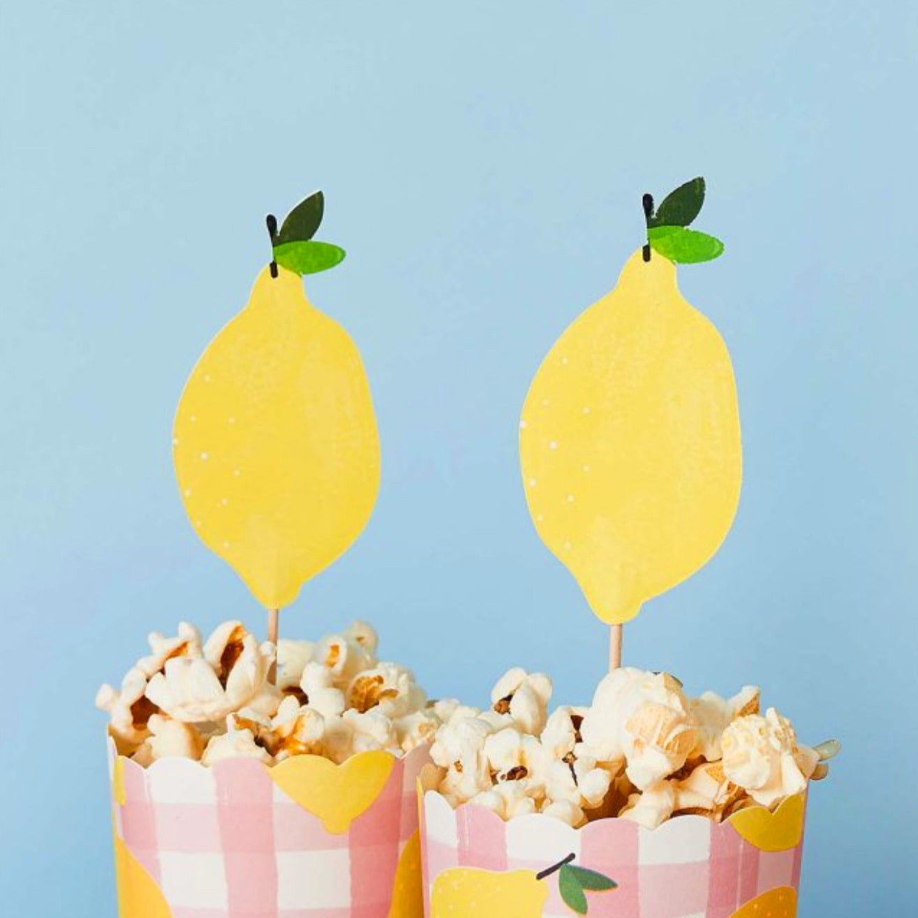 Lemon Shaped Food Picks x 12