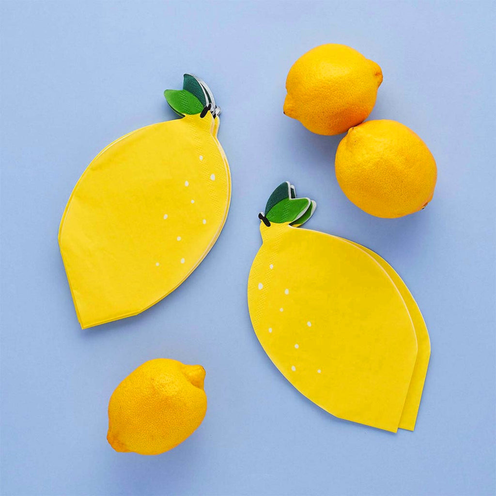 Lemon Shaped Napkins x 16
