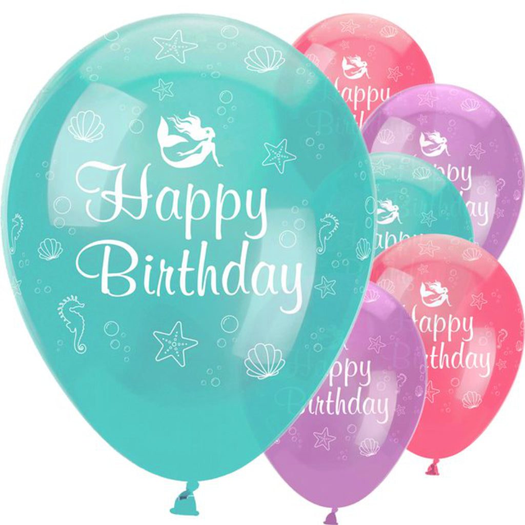 Mermaid Happy Birthday Balloons