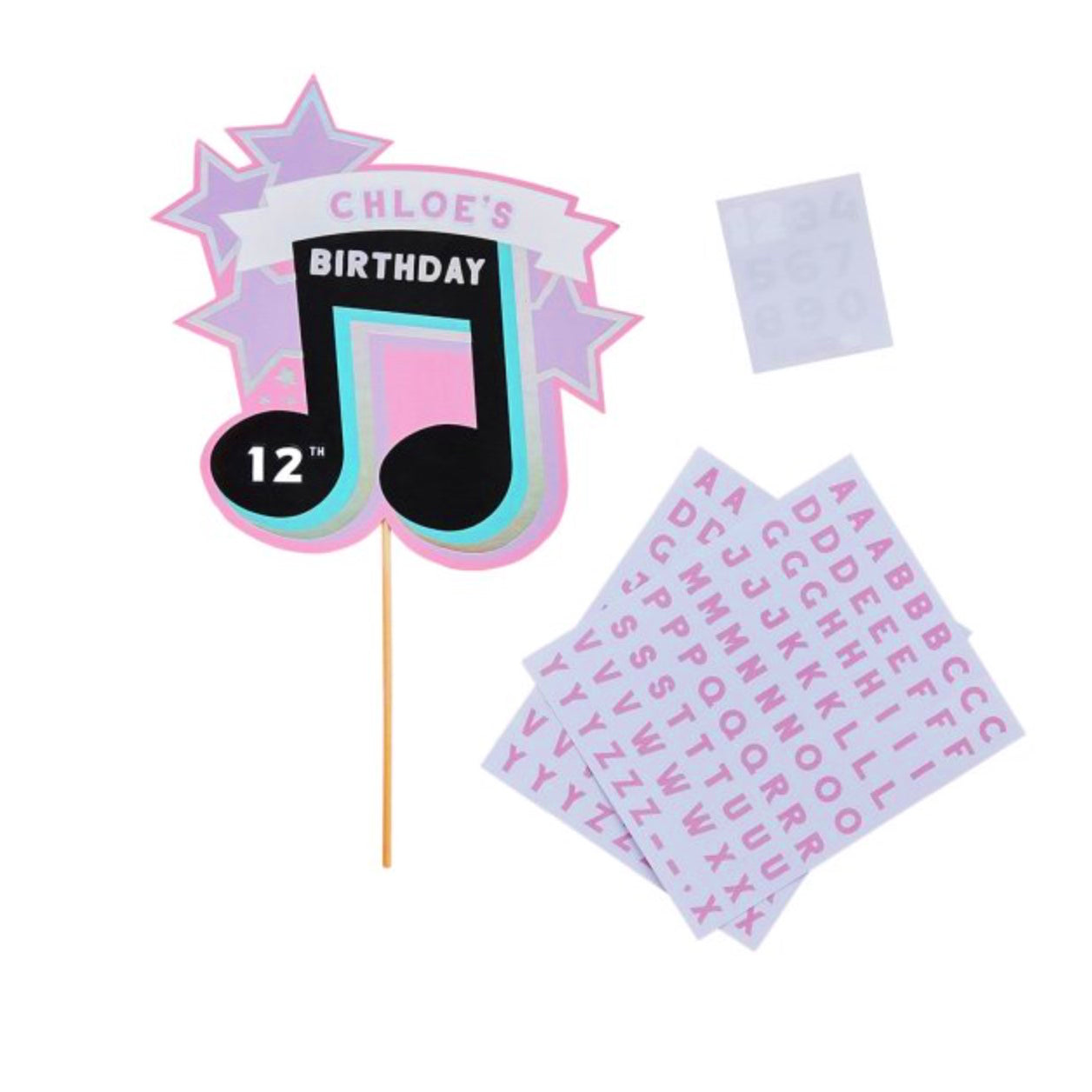 Musical Note Cake Topper