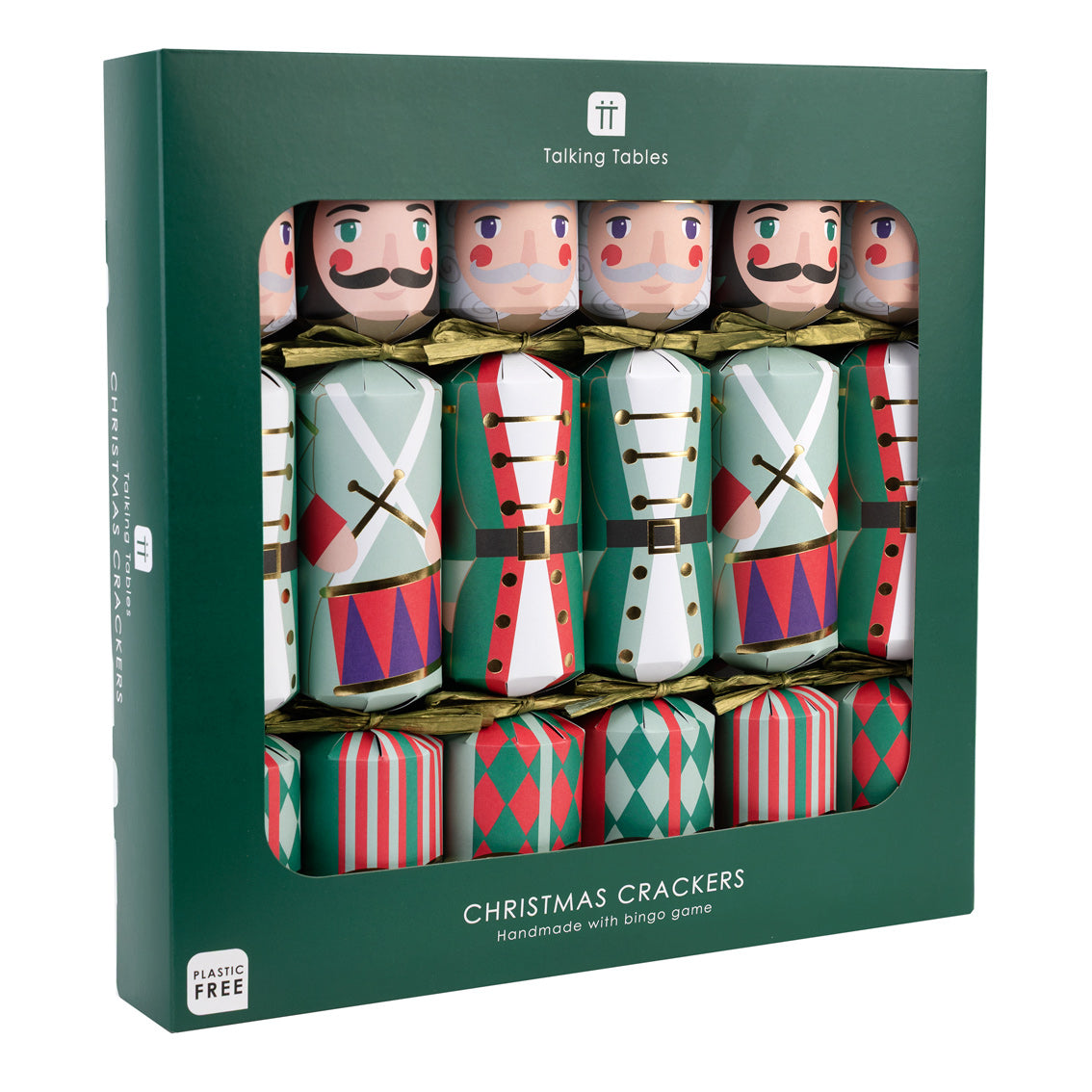 Nutcracker Christmas Crackers with Bingo Game - Pack of 6