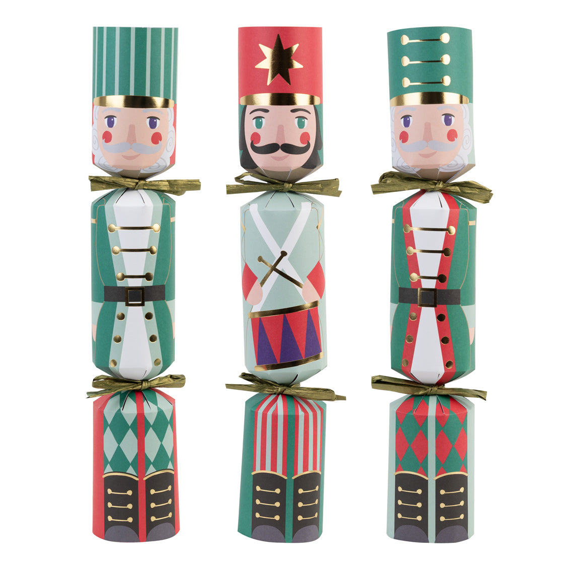 Nutcracker Christmas Crackers with Bingo Game - Pack of 6