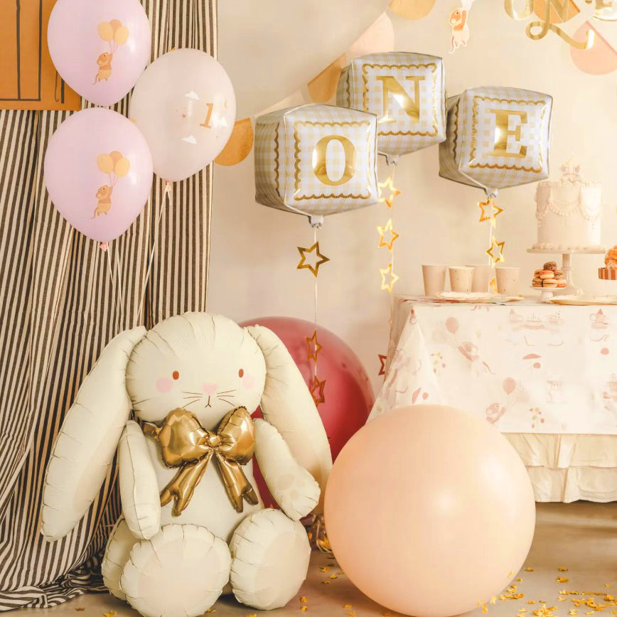 First Birthday Foil Cube Balloons