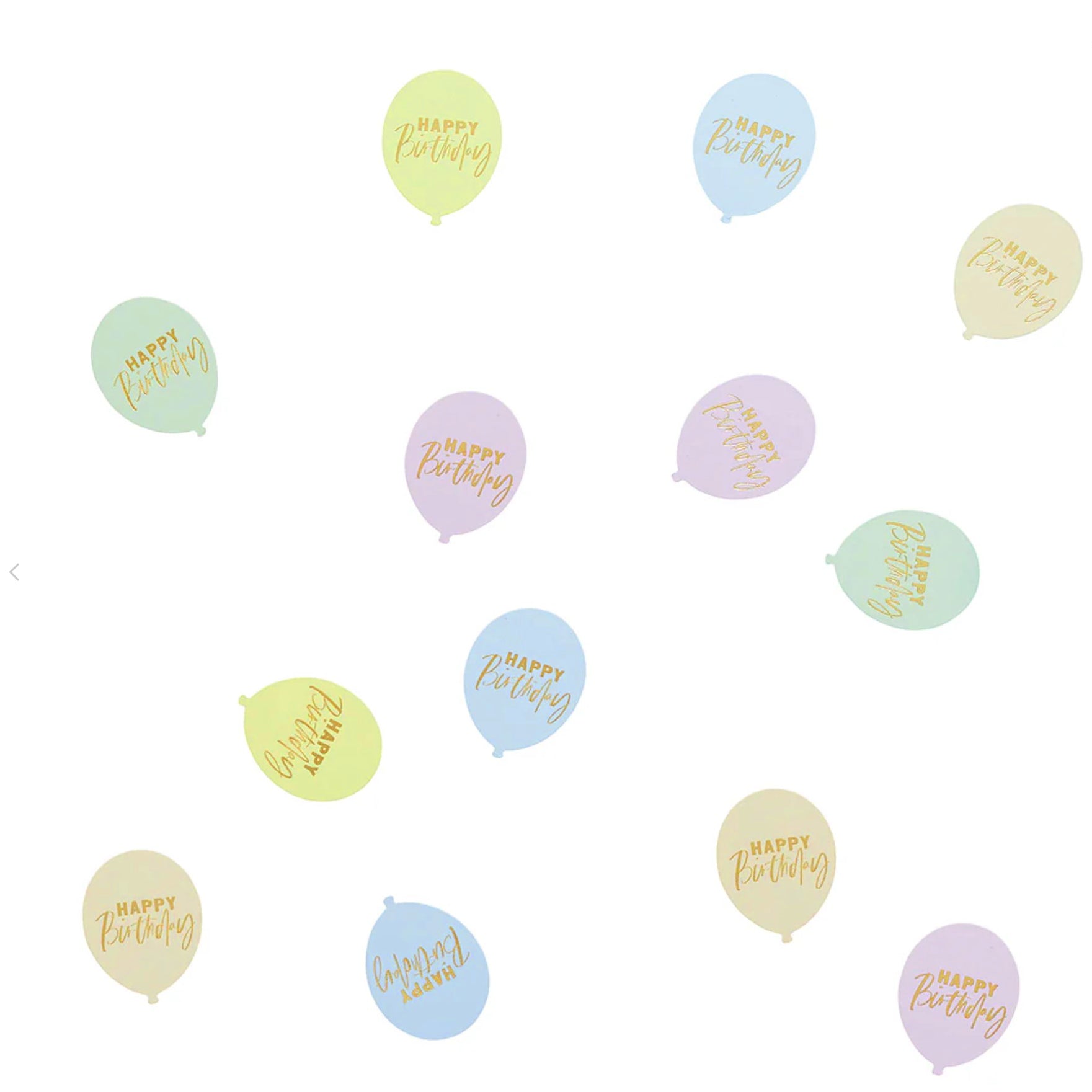 Pastel Happy Birthday Balloon Shaped Table Confetti