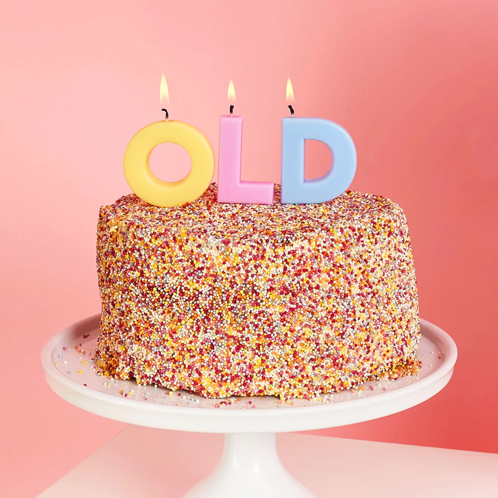 OLD Pastel Birthday Cake Candles