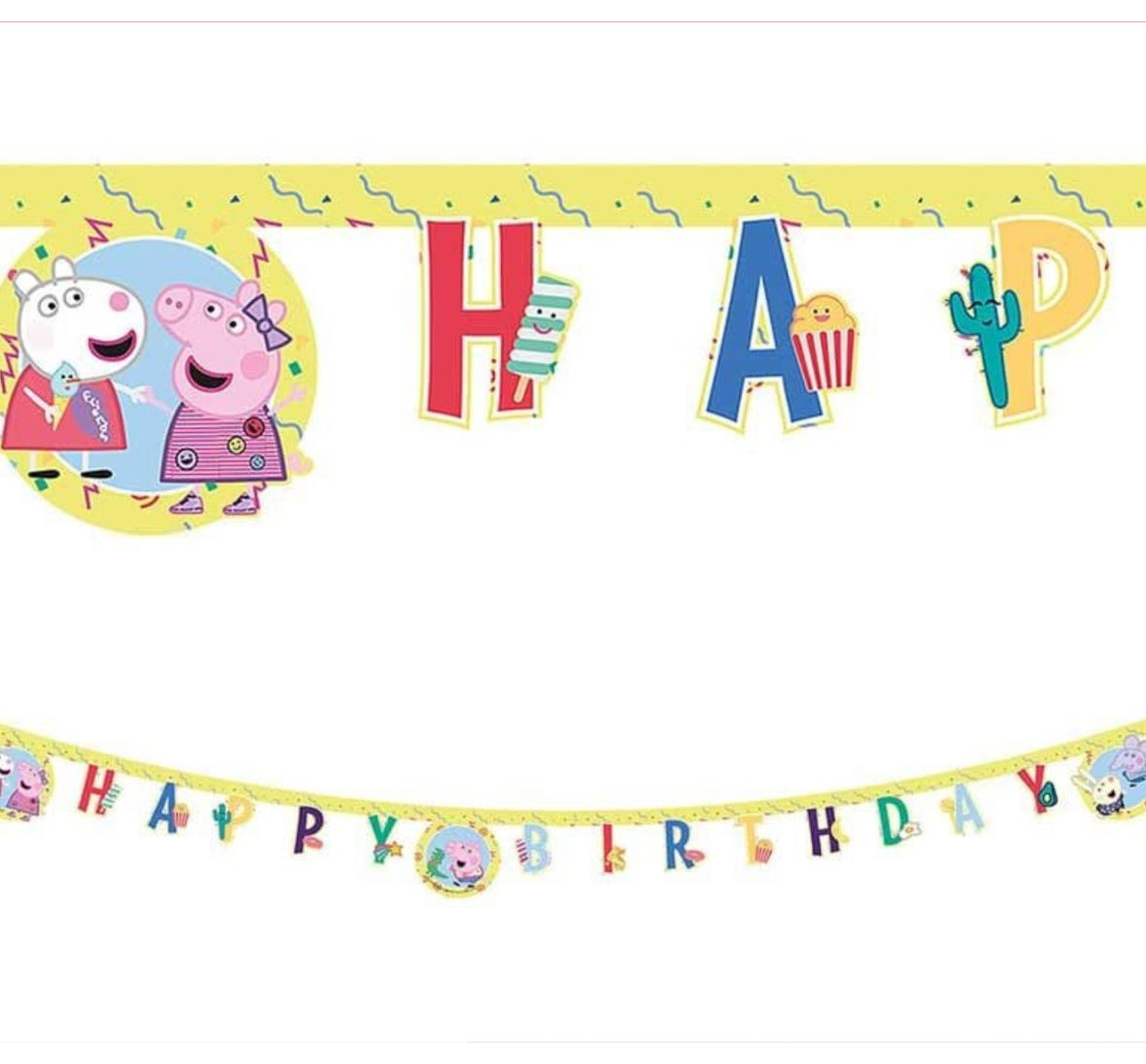Peppa Pig Happy Birthday Banner