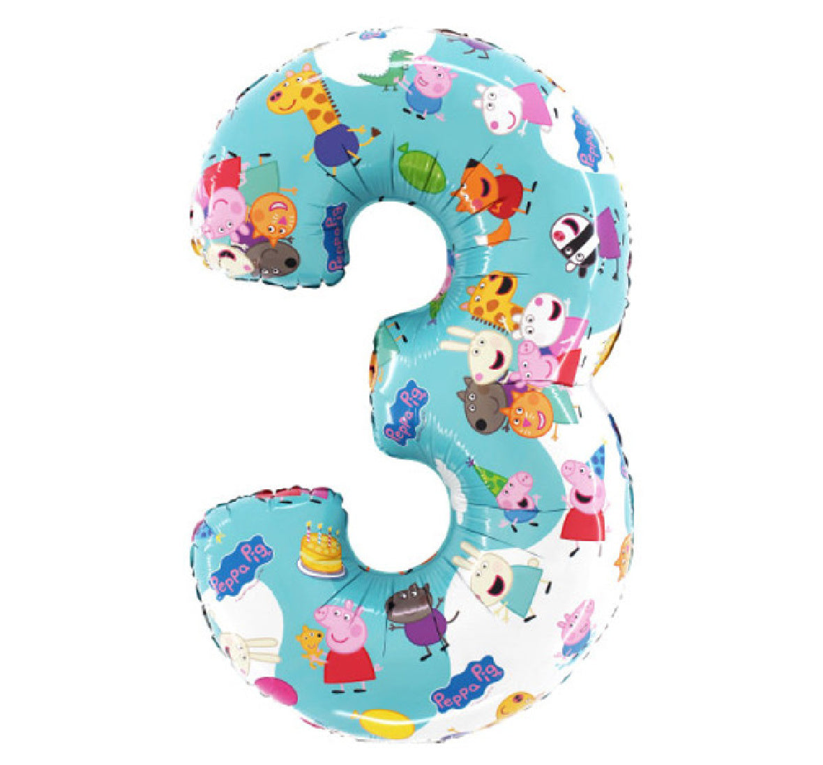 Peppa Pig Number Three Supershape Balloon