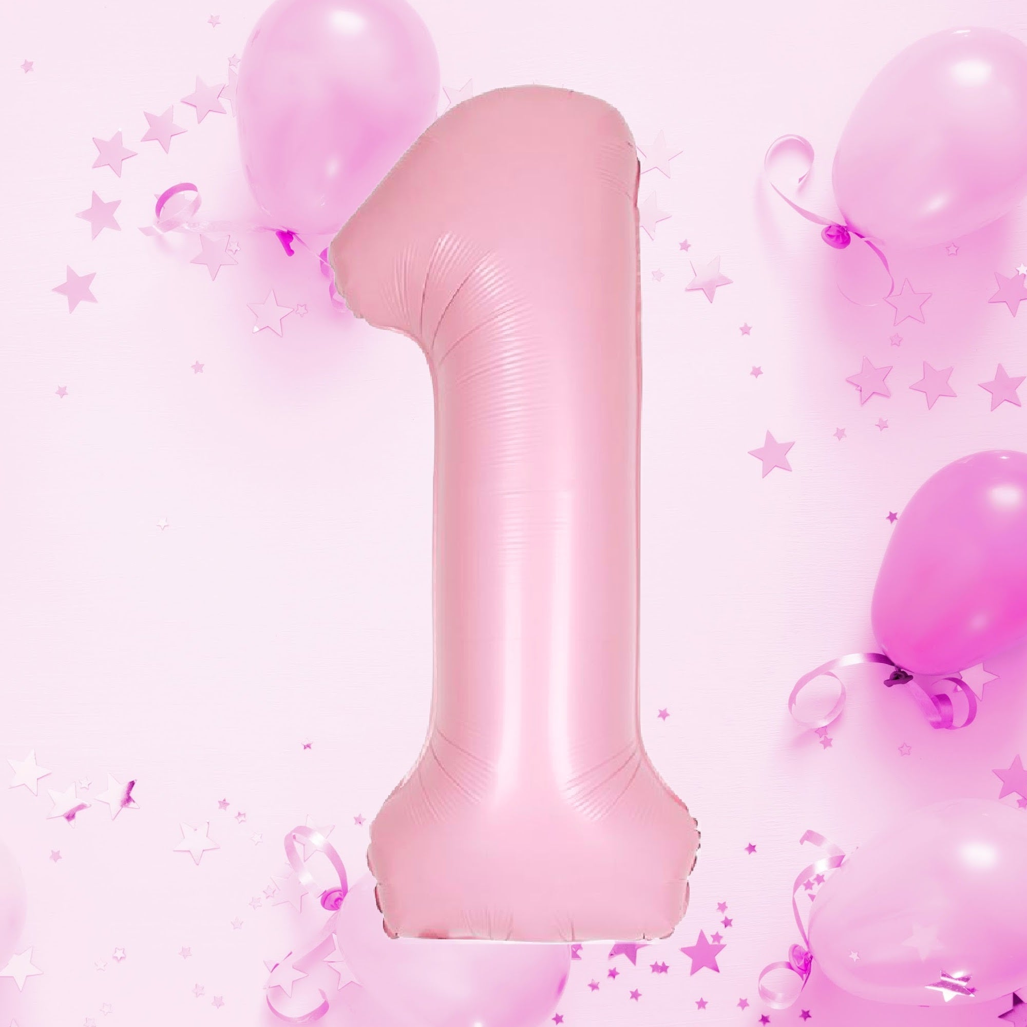 Number 1 Supersize Pink Balloon - 34 inch