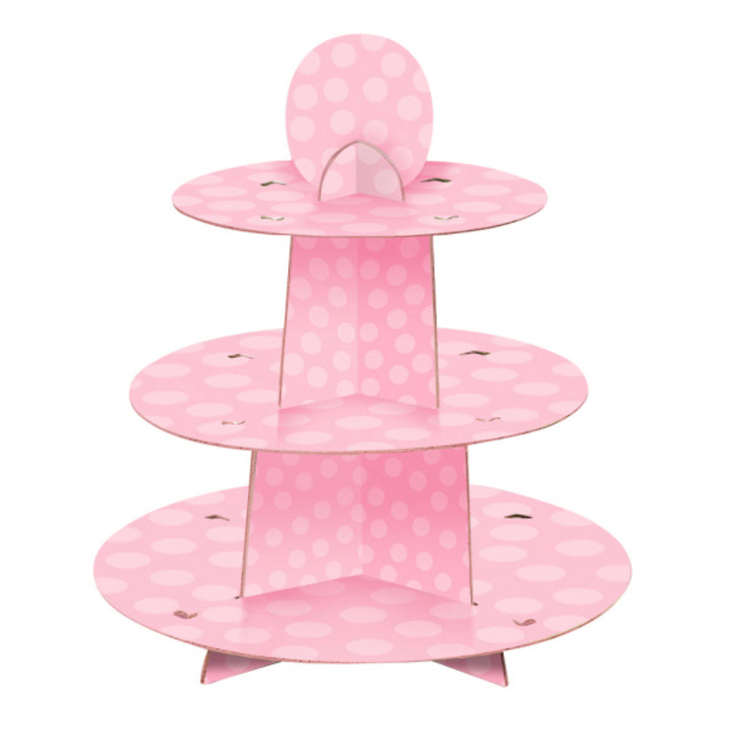 Pink 3 Tier Cupcake Stand