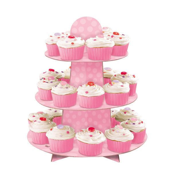 Pink 3 Tier Cupcake Stand