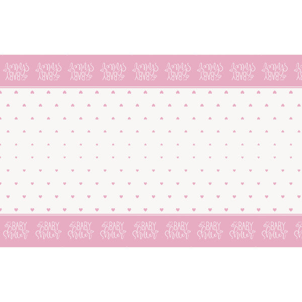 Pink Baby Shower Table Cover