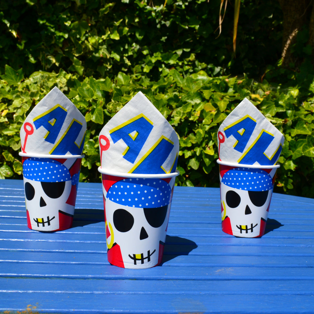 Ahoy Pirate Party Cups x 8