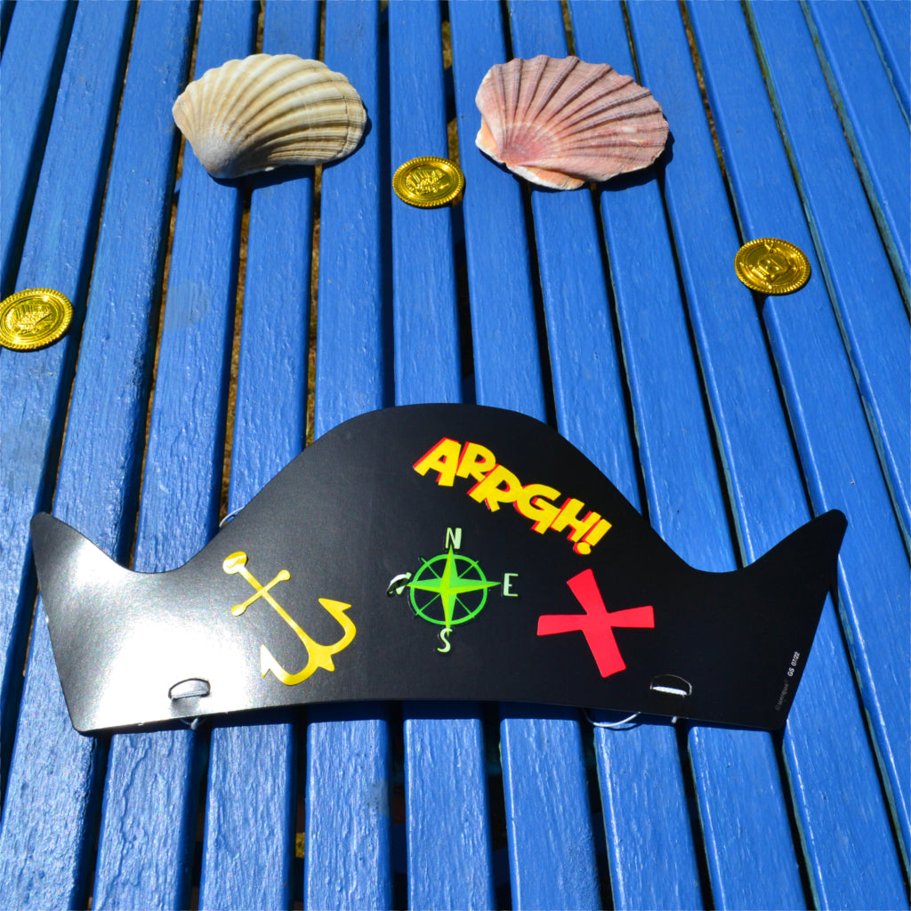 Pirate Party Hats and Stickers (x8)