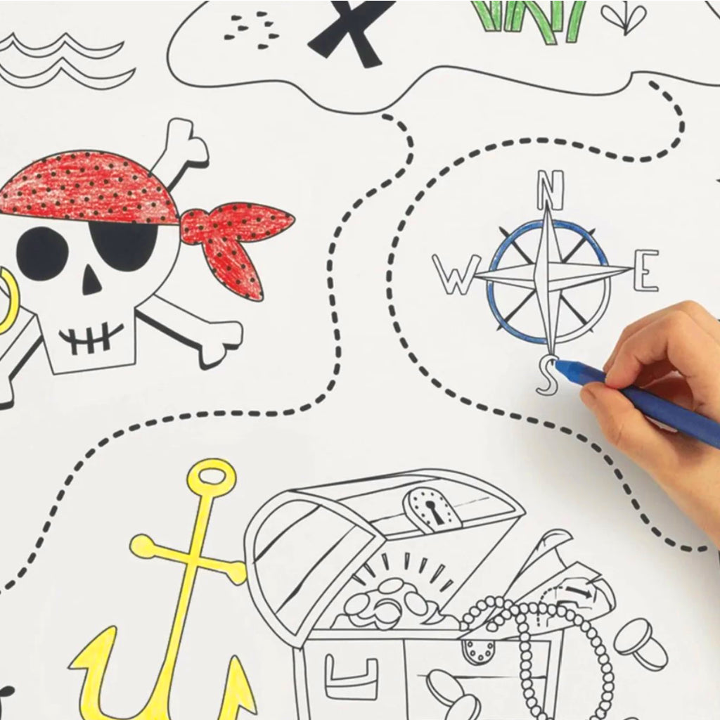 Pirate Party Colouring Paper Table Cover