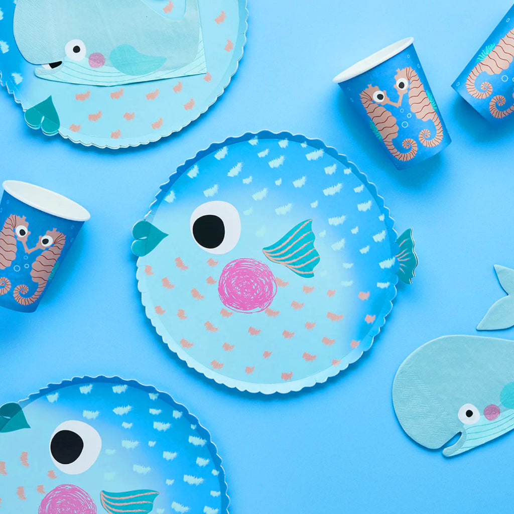 Seahorse party Cups x 8
