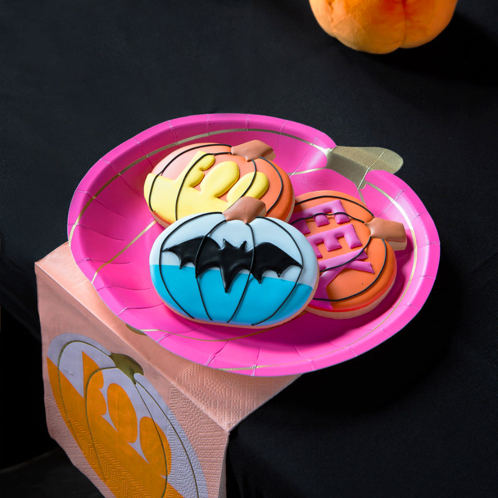 Halloween Pumpkin Plates (x8)