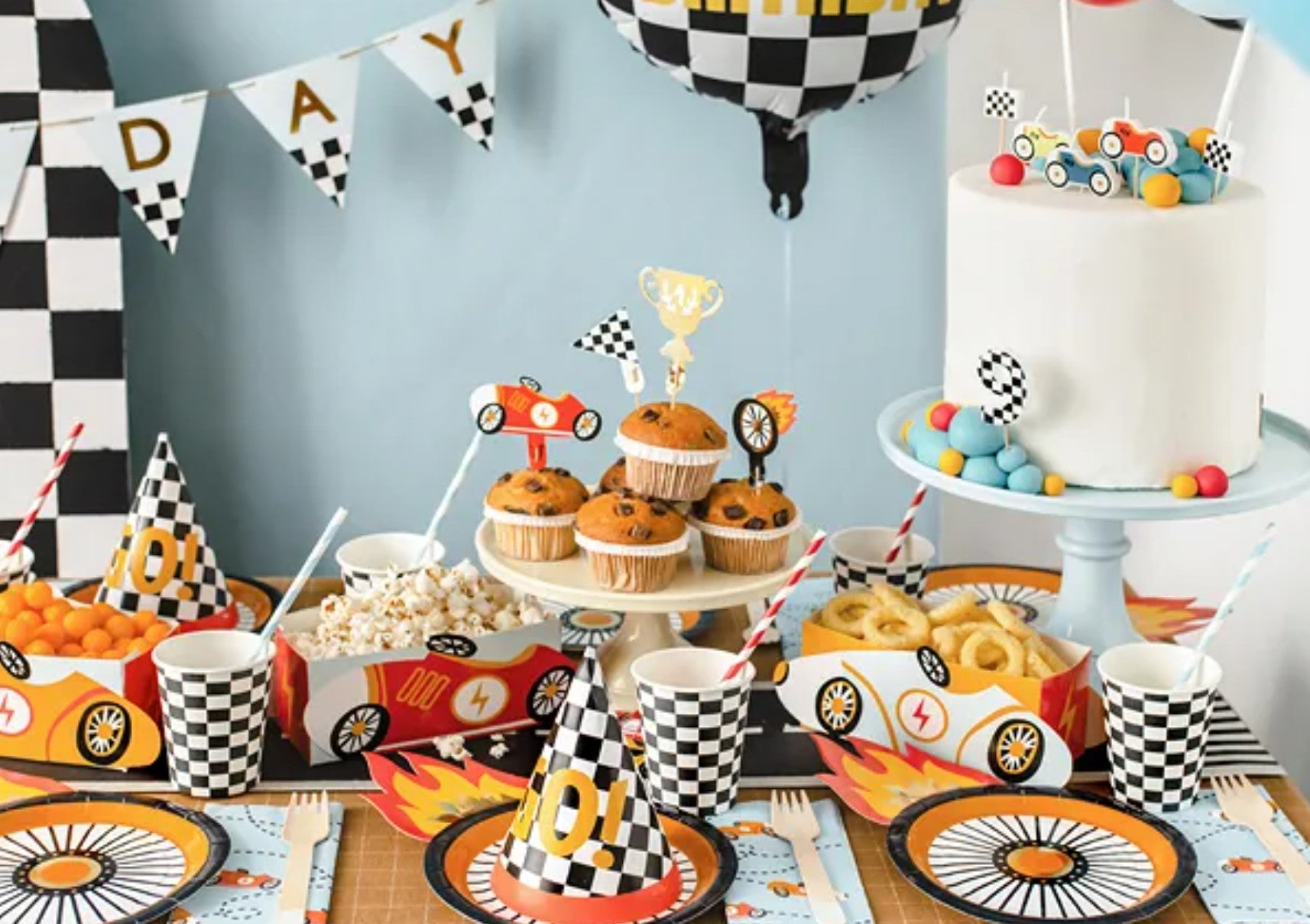 Racing Themed Cup Cake Toppers x 4