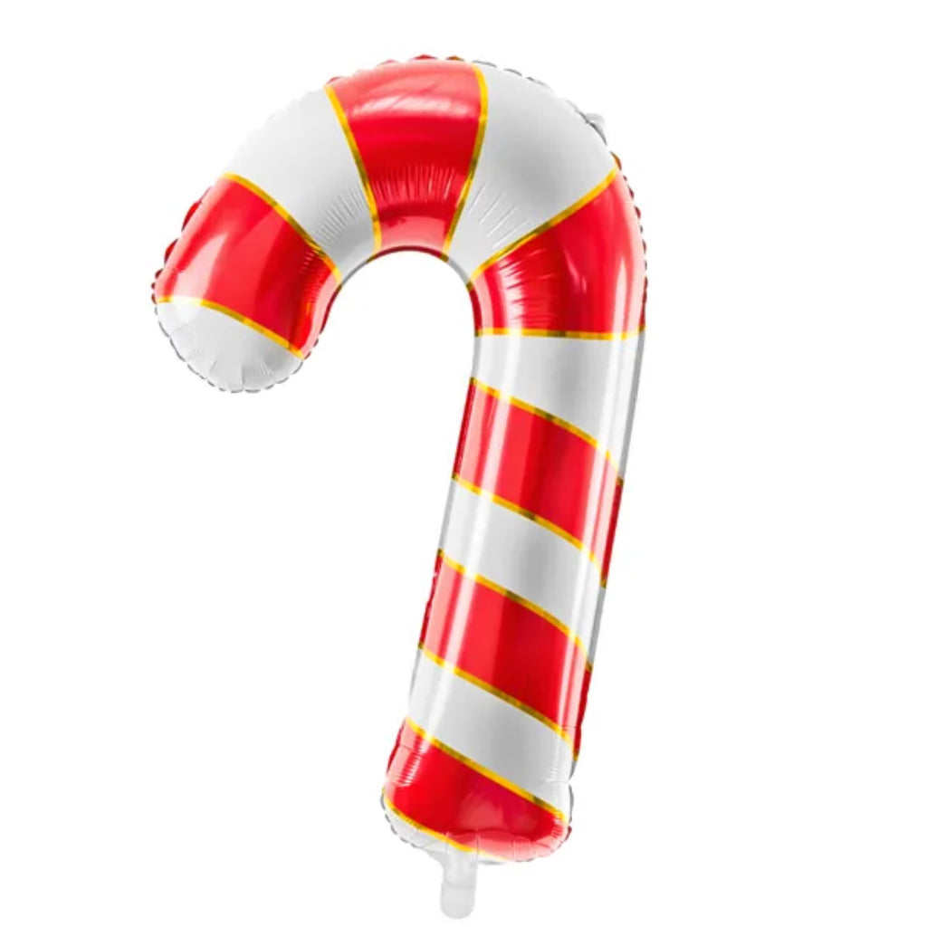Large Red Candy Cane Foil Balloon