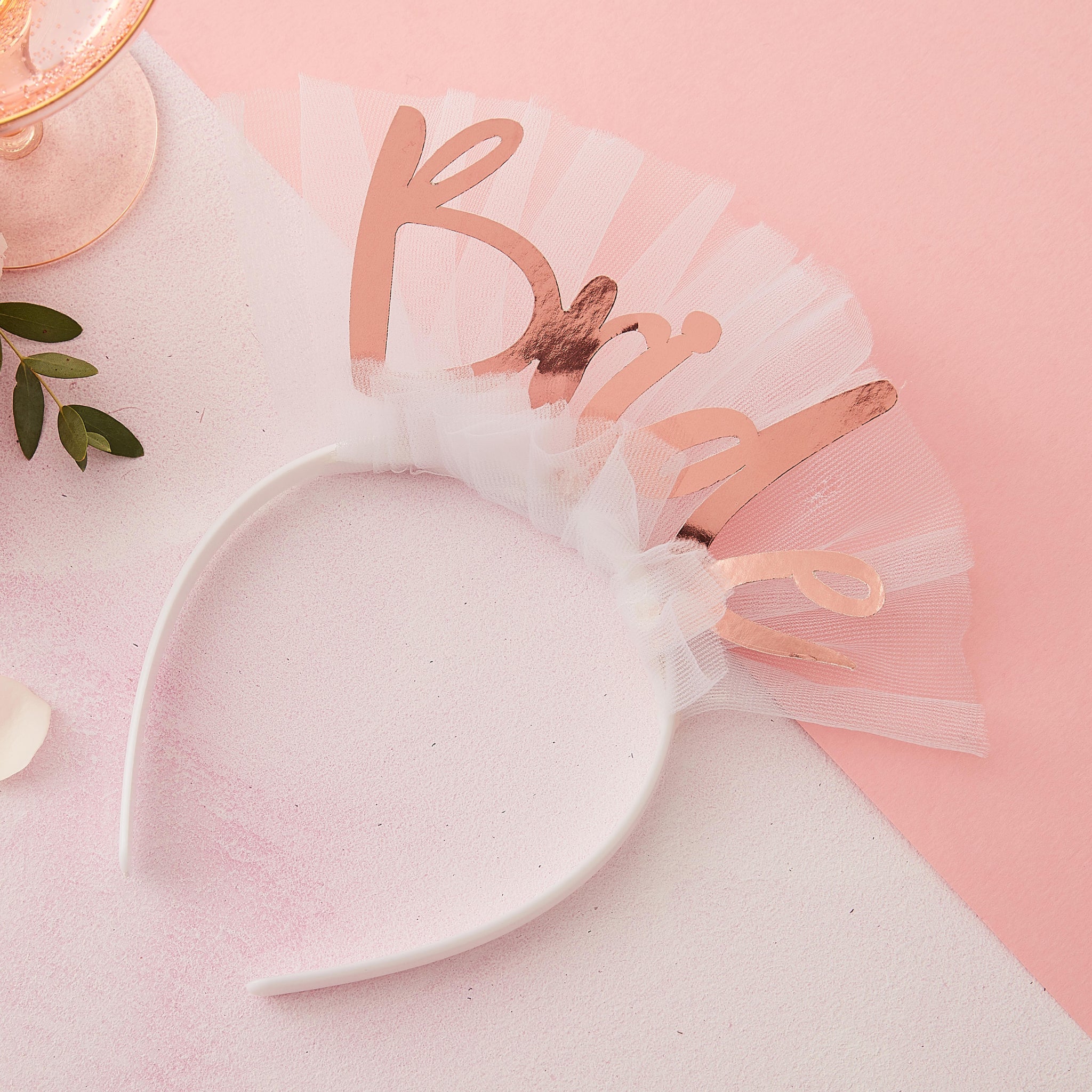 Rose Gold Bride Headband