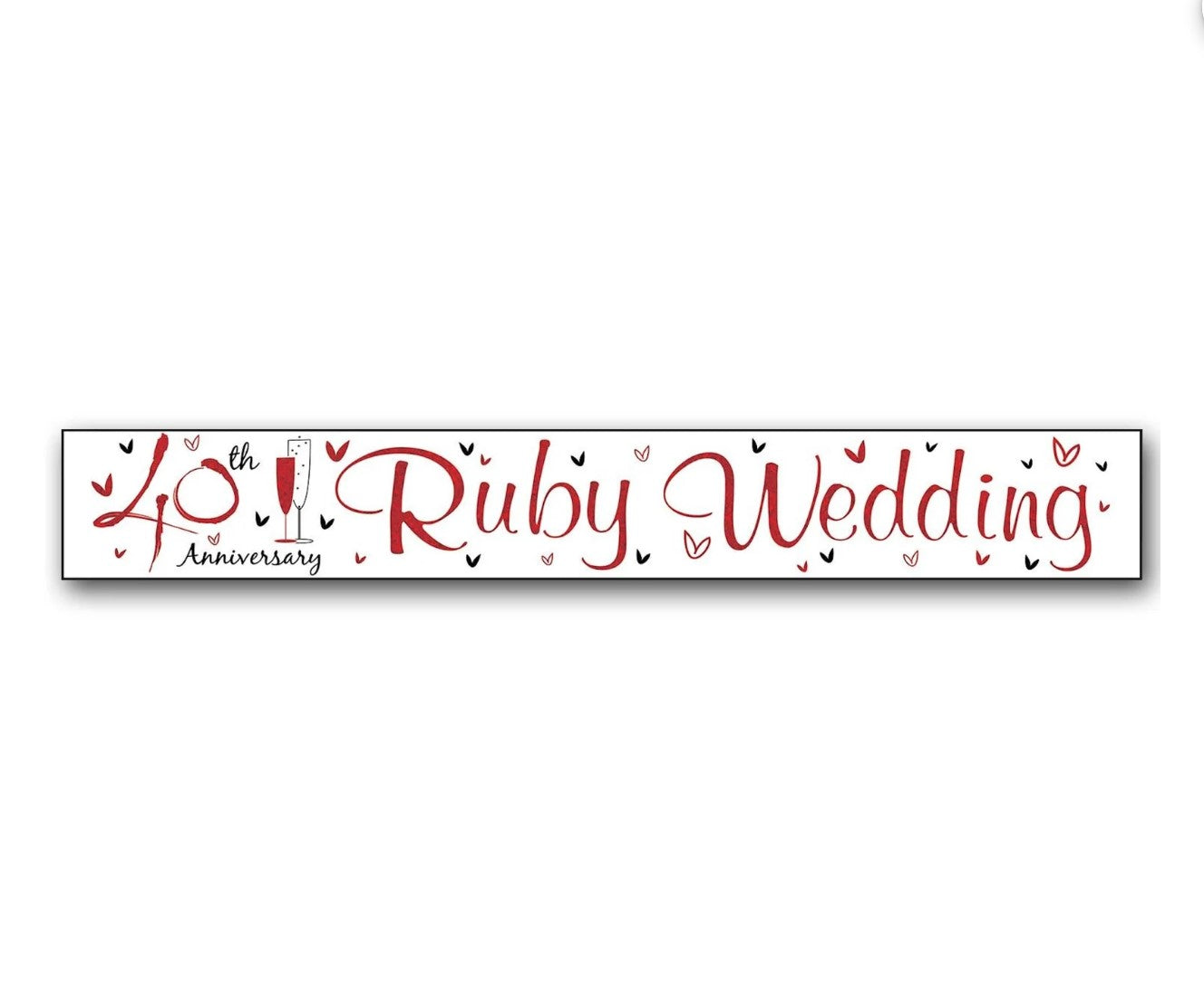 Ruby Wedding Anniversary Banner