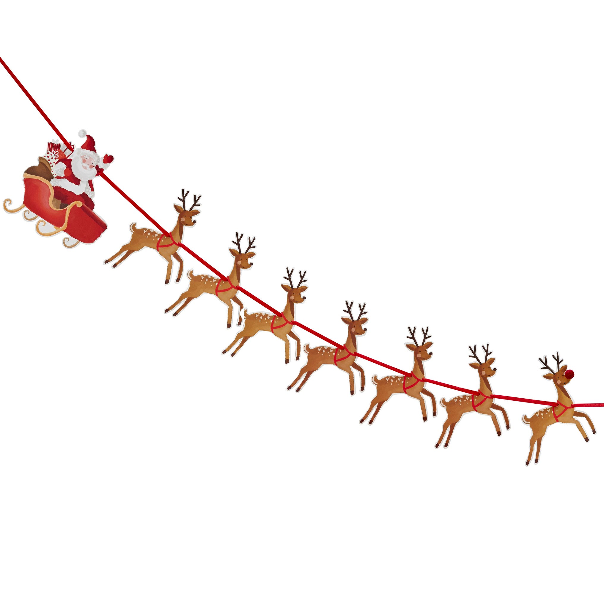 Santa Reindeer Sleigh Christmas Bunting