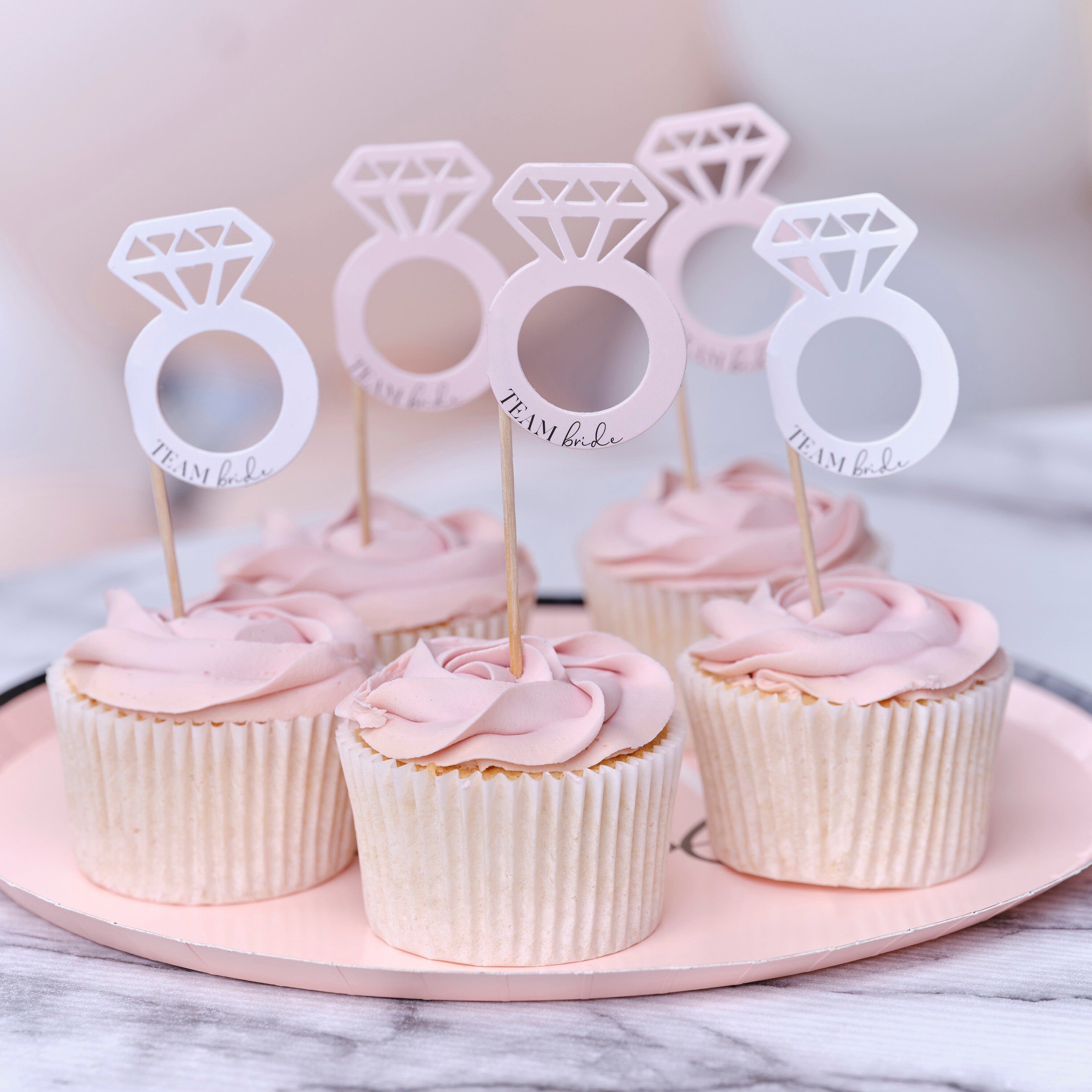 Team Bride Hen Party Cupcake Toppers (x12)