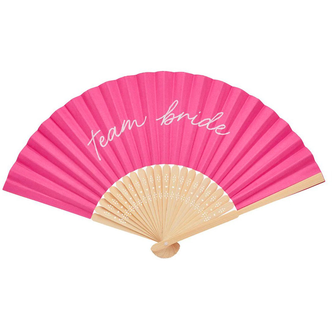 Team Bride Hand Fans x 4