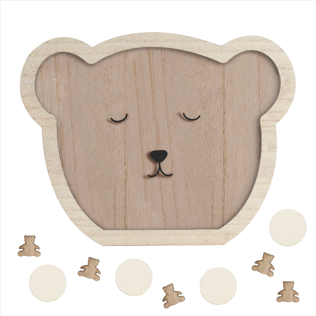 Wooden Teddy Bear Baby Shower Guest Book