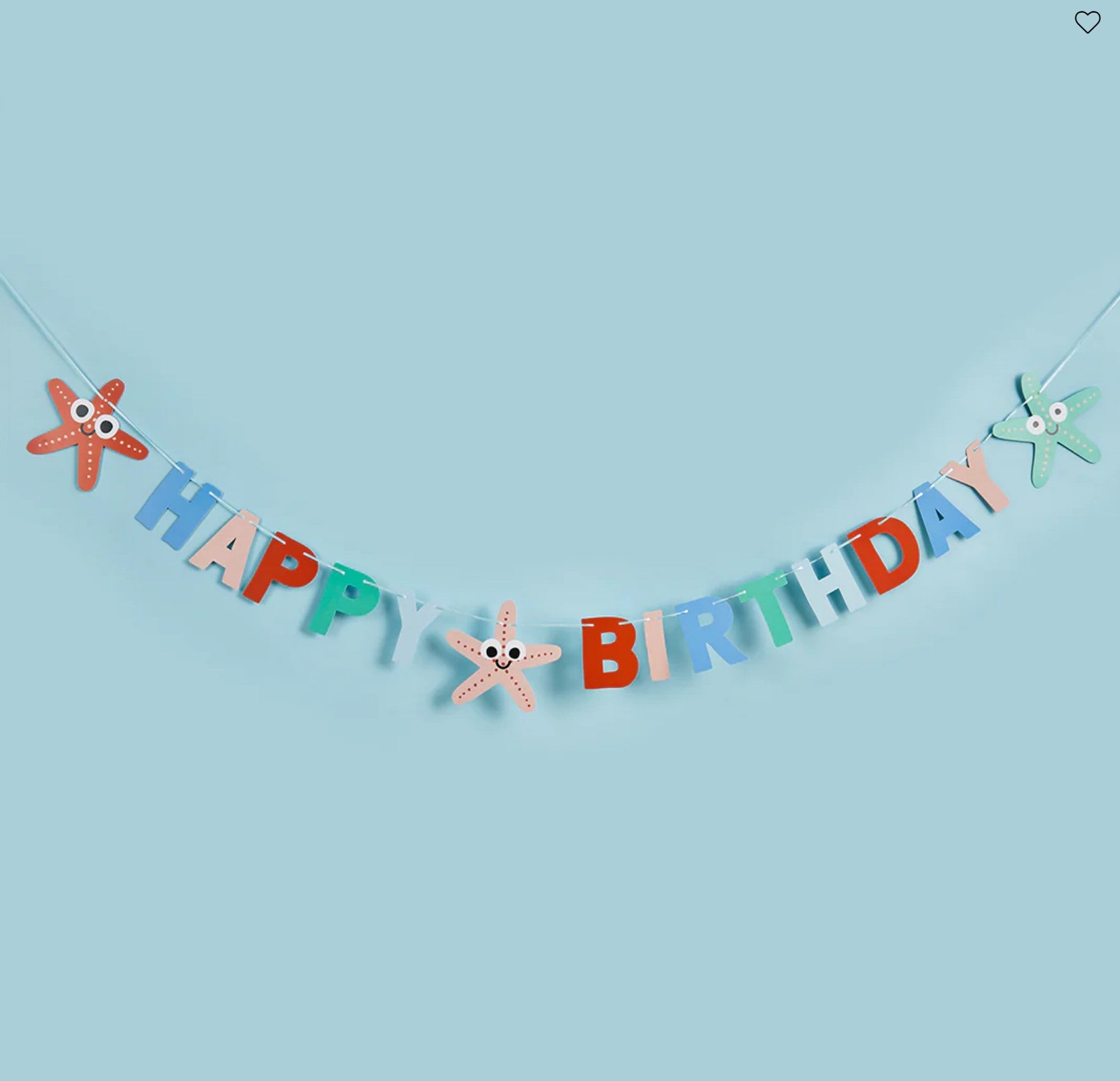 2m Starfish 'Happy Birthday' Banner