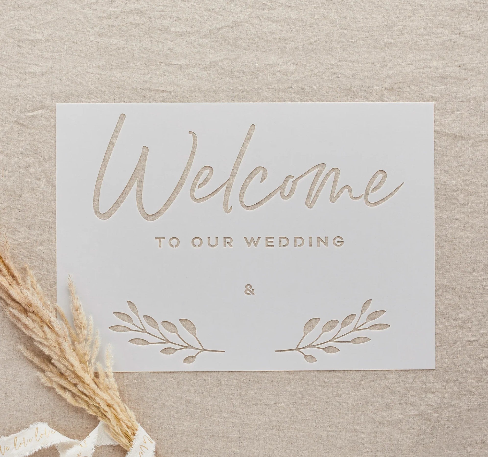 Wedding Sign Stencil Sheets - Pack of 4