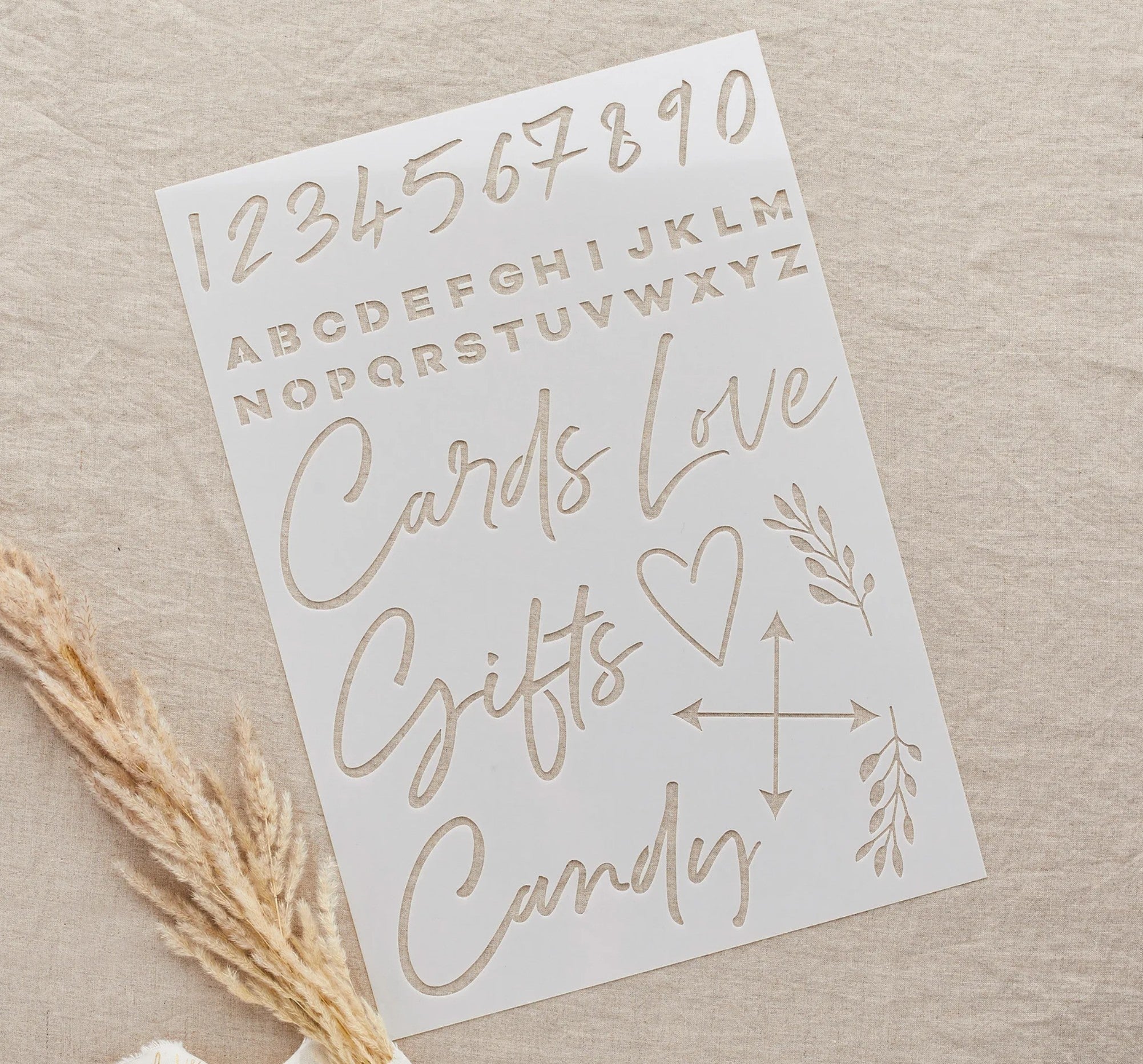 Wedding Sign Stencil Sheets - Pack of 4